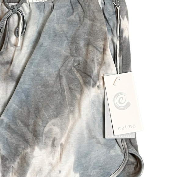 Calme by Johnny Was Rain Blue Tie Dye Commuter Short Skirt Size Small NWT - Picture 9 of 10